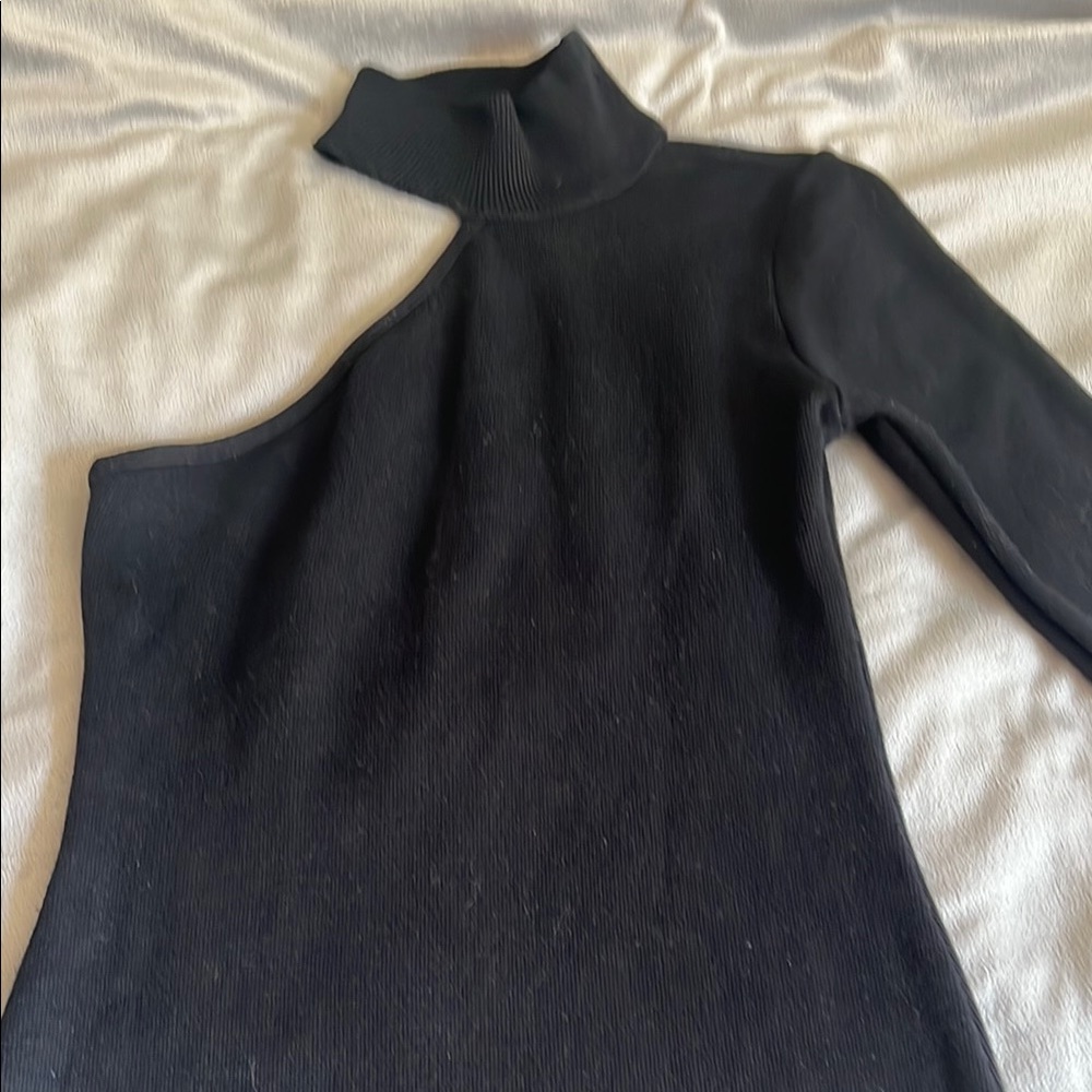 Nasty Gal Sweater Dress. One Shoulder High Neck Small
